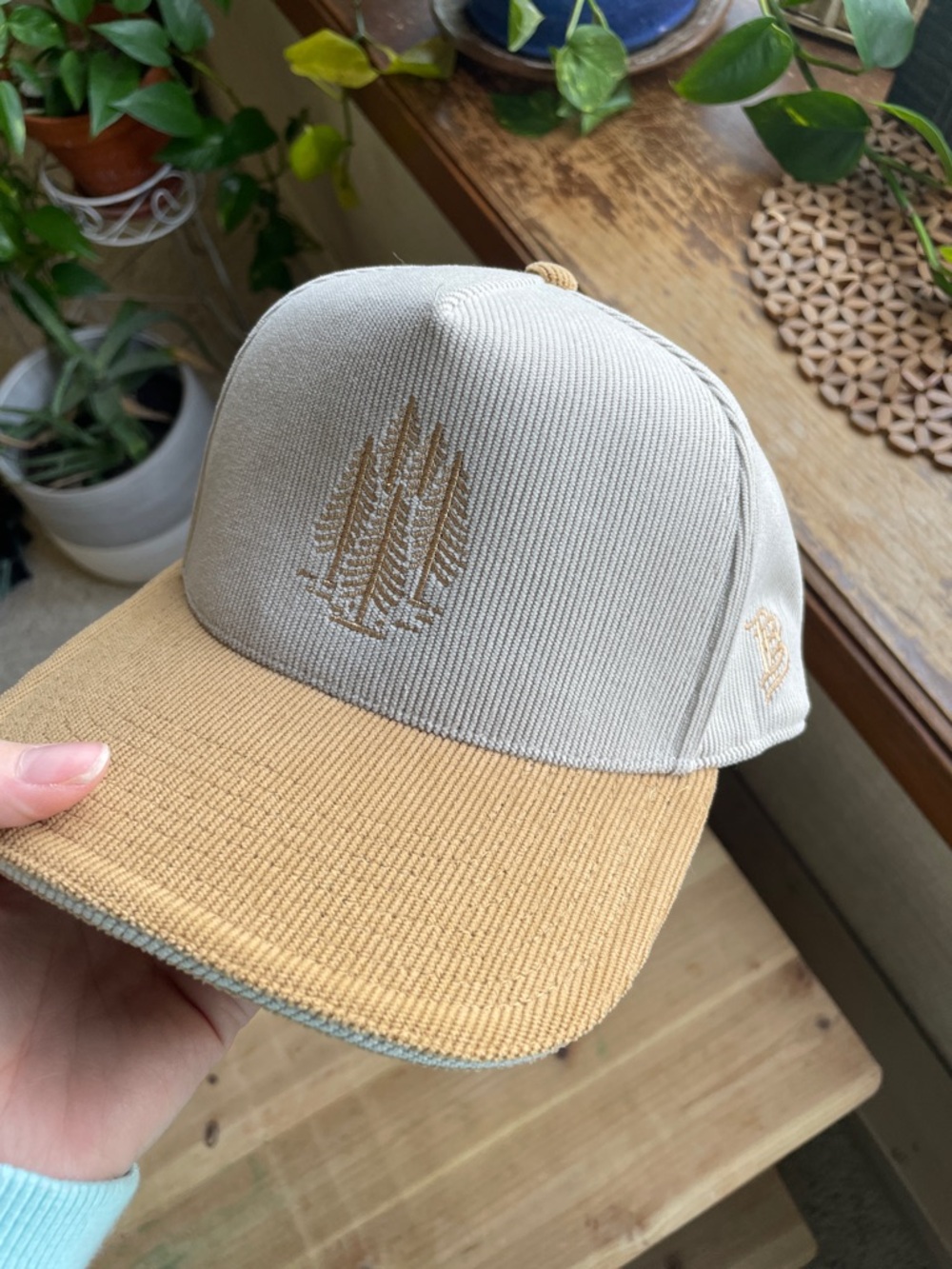 Branded Bills The Pines Curved 5 Corduroy Trucker Snapback Hat NEW - Picture 4 of 8